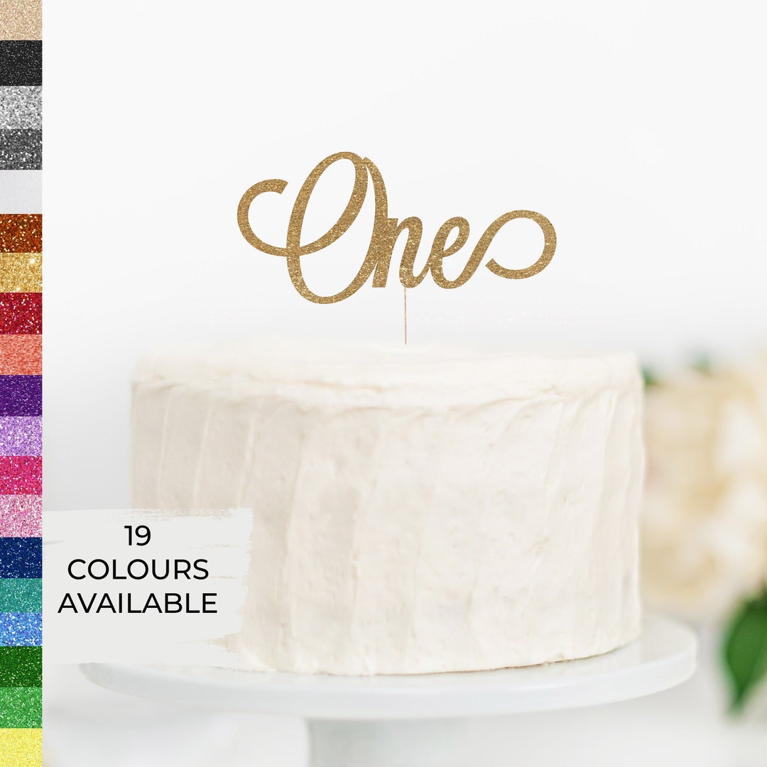 One Cake Topper, 1st Birthday Cake Topper, First Birthday Cardstock ...
