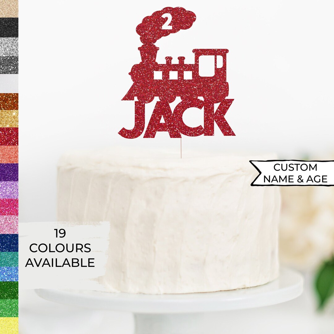 Train Custom Cake Topper,custom Train Theme Name Cake Topper,cardstock