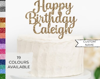 Custom Cake Topper, Custom Happy Birthday Cake Topper, Cardstock Cake Topper, Name Topper, Centerpiece, Name Decoration, Party Decoration