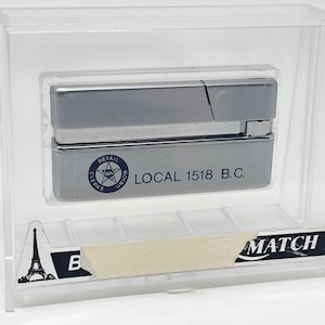 Unused silver match lighter made in France
