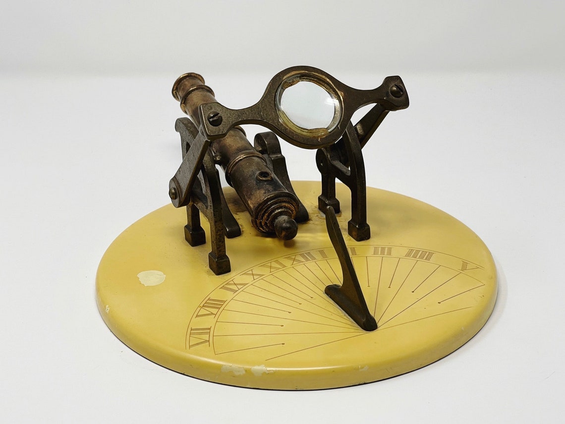 Rare Vintage Sundial Cannon Noon Cannon Etsy