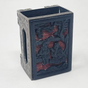 Rare vintage brass match box holder