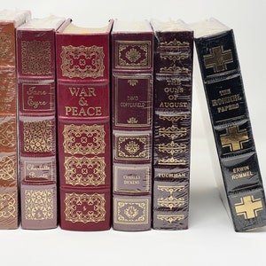 Easton Press Gilded Leather-Bound Books, Vintage Collector's editions New