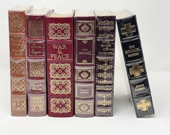 Easton Press Gilded Leather-Bound Books, Vintage Collector&#39;s editions New
