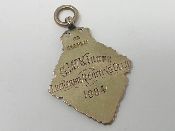 Rare 1895 Victorian 9ct gold pendant - image 3