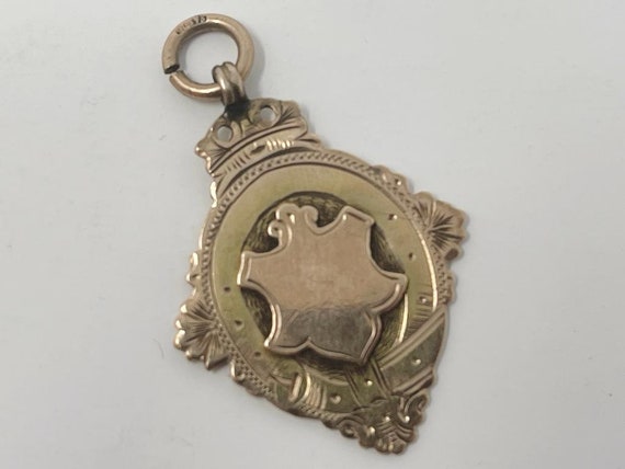 Rare 1895 Victorian 9ct gold pendant - image 2