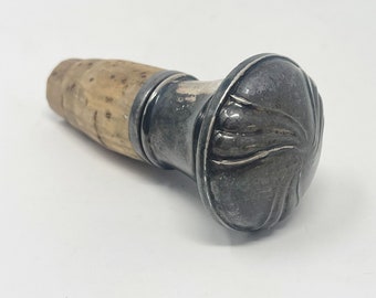 Rare antique silver 835 wine stopper cork
