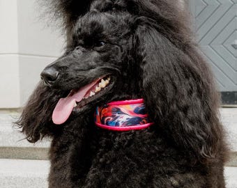 Tangle Free Collar For Poodle / Sighthound/Protective Silky Dog Collar, Hair-Saver Dog Collar, Protective Silky Padded Poodle Collar