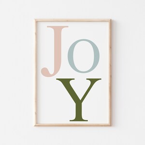JOY colorido Digital Download Instant Winter Art