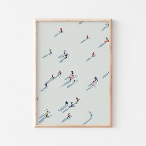 Skifahrer Digital Download Instant Winter Kunst