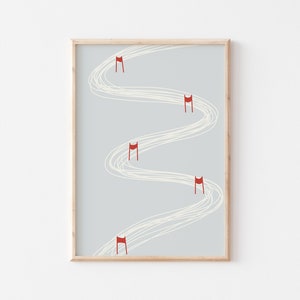 Ski Flags Digital Download Instant Winter Art