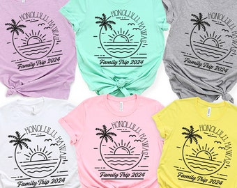 Personalized Honolulu Hawaii Family Trip Shirt: Custom Vacation Tee