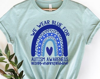 Autism Awareness Sweatshirt: We Wear Blue, Mom Gift