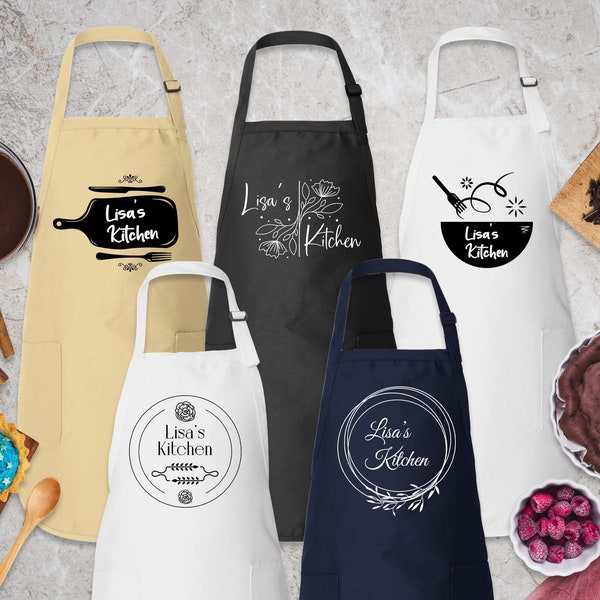 Personalized Apron For Women, Personalized Apron, Personalize Apron, Custom Apron, Masterchef Apron, Logo Apron, Unisex Apron, Cooking Apron