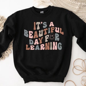 Teacher Retro Sweatshirt, Teacher Shirt, Teacher Smile Face Shirt, Funny Teacher Shirt, Teacher Gifts, Elementary School Teacher Shirt