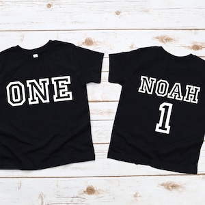 Personalized 1st Birthday Shirt: Football Jersey Style