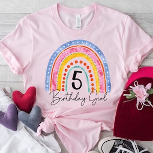 5 Year Old Girl Birthday Tshirt Etsy UK
