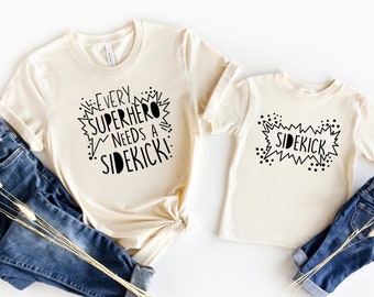 Superhero Sidekick Big Brother Shirt, Father's Day Announcement Tee