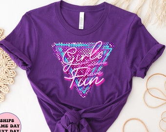 Girls Just Wanna Have Fun Shirt,2023 Wonderful Girls Trip Shirt,2023 Colorful Girls Squad Shirt,Girls Party Shirt,Girls Trip Matching Shirt