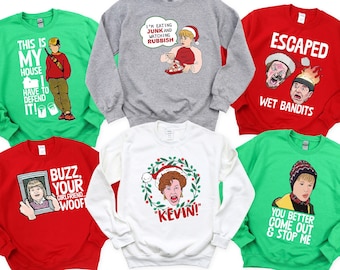 Home Alone Movie Family Matching Christmas Shirts, Christmas Home Alone Movie Shirts, Christmas Group Shirts , Family Christmas Shirts