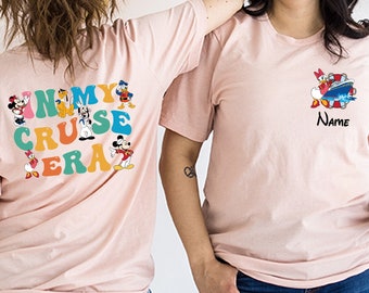 Personalized Mickey & Friends In My Cruise Era Vintage T-shirt, Disney Wish Fantasy Magic Wonder 2024 Matching Tee, Family Cruise Gift