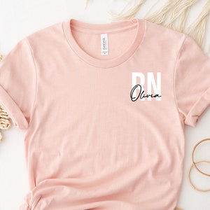 Personalized Nurse RN Shirt,Custom name Nurse tshirt,Custom Gift For Nurse,,Nursing Student Tee,cute present for nurse, nursing school