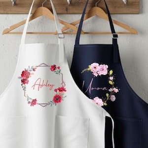 Personalized Kitchen Apron: Custom Monogram Cooking Gift