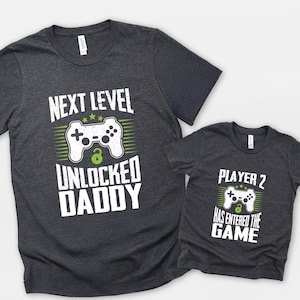 Gamer Dad Matching Shirt: Player 2 - Father & Son Tees