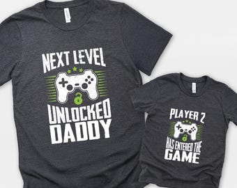 Chemise assortie Gamer Dad : Player 2 - T-shirts père et fils