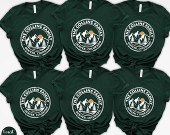 Personalized Mountain Vacation Shirt: Custom Family Camping Trip