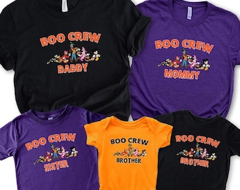 Custom Boo Crew Halloween Family Shirts - Matching Personalized Tees