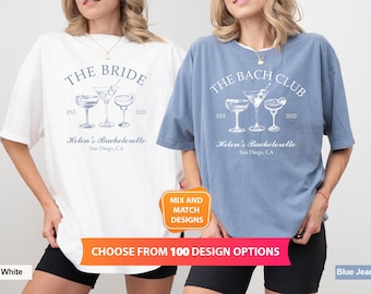 Comfort Colors Bachelorette Party Shirts: Custom Cocktail Graphic Tees