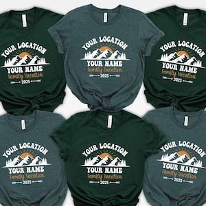 Mountain Vacation Shirt, Custom Family Mount Shirt, Family Camping Shirt, Custom Family Hiking Vacation Shirts, Group Camping Vacation Shirt