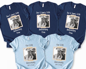Custom Photo Anniversary T-Shirts: Personalized Couple Matching Tees