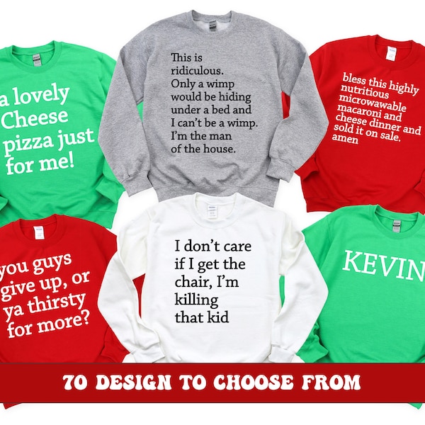 Home Alone Movie Quote Christmas Shirts: Matching Family Group Tees