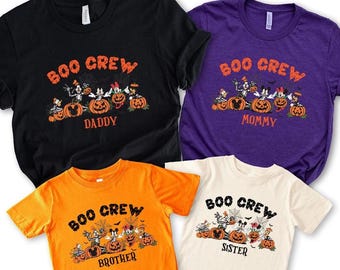 Personalized Boo Crew Halloween Shirts: Matching Family Tees