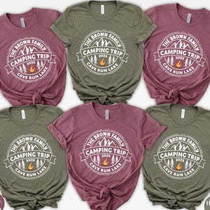 Custom Mountain Vacation Shirt: Personalized Family Camping Trip Tees