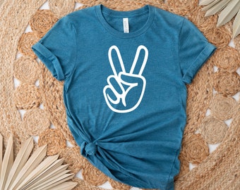 Two Peace Sign Birthday Shirt, Second Birthday Boy Outfit