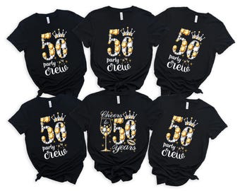 70th Birthday Party Crew Shirt, Cheers to 70 Years Celebration Tee