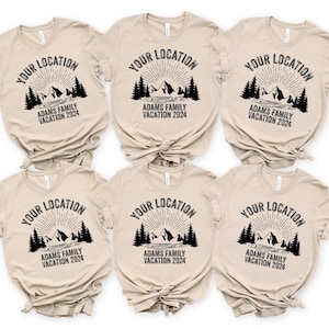 Personalized Mountain Vacation Shirt: Custom Family Camping Trip