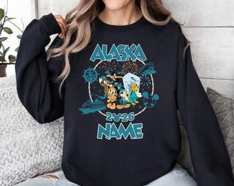 Custom Disney Alaska Cruise  Shirts, Custom Name Disney Vacation Tee, Magical Disney Trip Outfit, Custom Name Disney Trip Tops