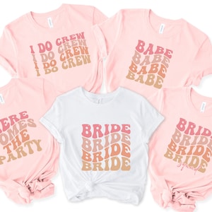 Retro Bride T-Shirt: Bachelorette Party Bridal Team Tee