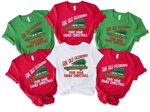 fun old fashioned family christmas shirt