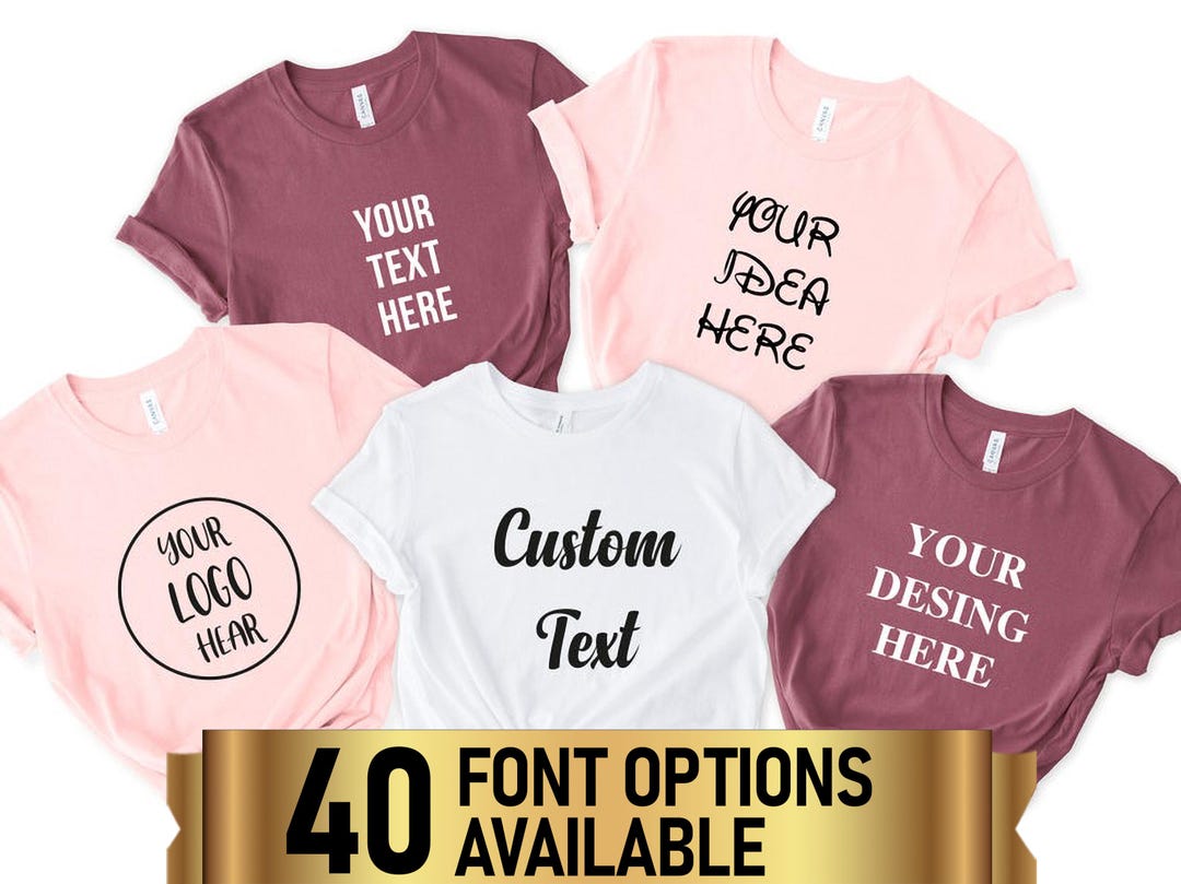 Personalized Bella Canvas T-Shirt: Add Your Text, Photo, or Logo