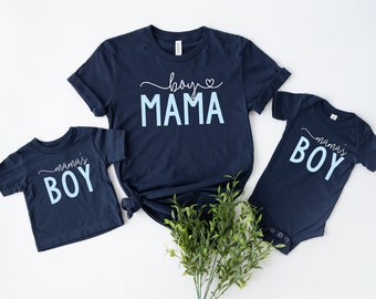 Boy Mama & Mama's Boy Matching Tees, Matching Mommy and Me Shirt, Mother’s Day Gift Shirts