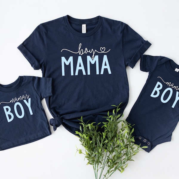 Boy Mama & Mamas Boy Shirt, Matching Mommy and Me Outfit, Mothers Day Surprise Gift