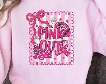 Pink Out Breast Cancer Awareness Shirt: Ribbon & Bow Tee