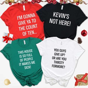 ホーム・アローン映画名言Tシャツ、面白いホリデーグラフィックTシャツ