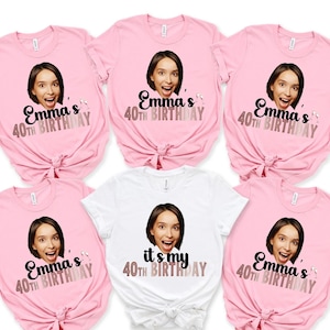 Custom Face Birthday Shirt: Personalized Photo Tee, Funny Party Outfit