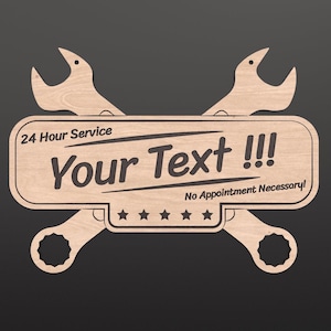 Arquivos cortados a laser Placa de garagem para pais Ideia de presente personalizada